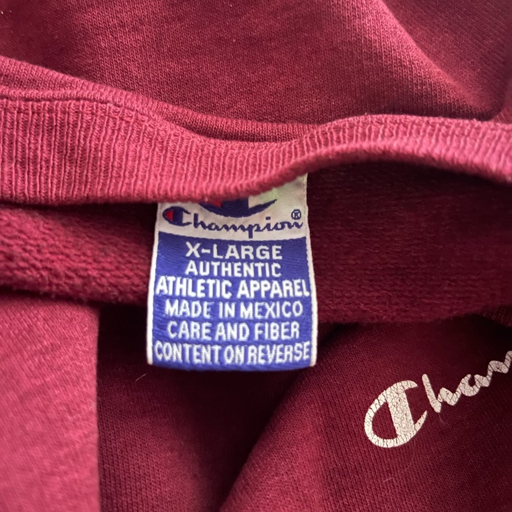 Authentic Maroon Champion pullover.